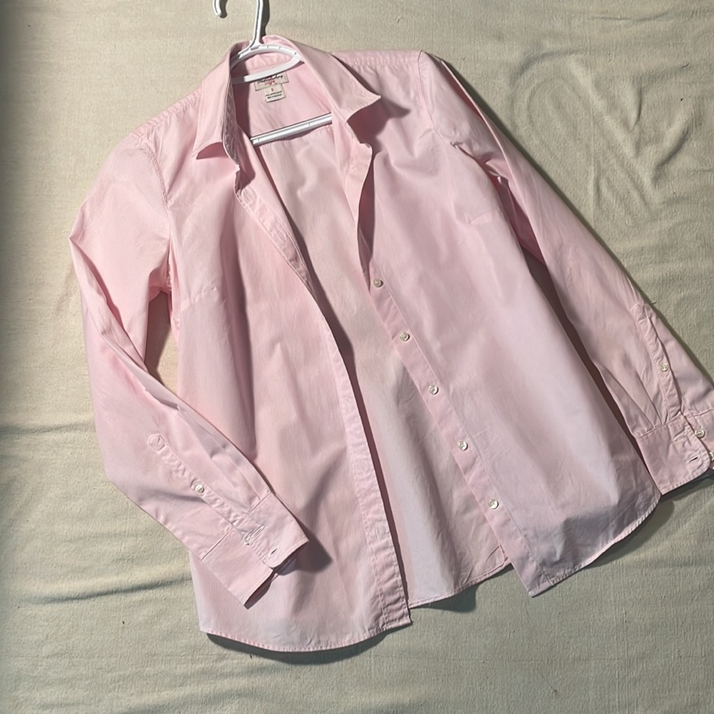Haberdashery J Crew,pink&white striped,long sleeve,size S,100%cotton shirt